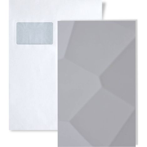 1 ÉCHANTILLON S-30965 WallFace FACET Silver STRUCTURE Collection ÉCHANTILLON Panneau mural au format A5