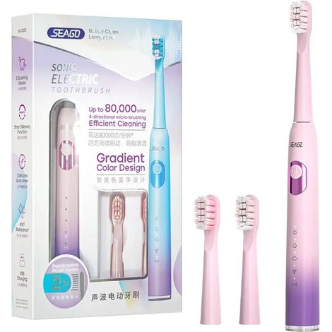 Brosse à dents électrique - KZQ - Sonique - Violet Galaxie - 5 modes - Intelligente-AquaForge (1/3)
