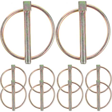 Kit de 10 Goupilles de Verrouillage Zinguées 6x45 Mm avec Ressort, Ensemble Professionnel pour Tondeuses, Tracteurs Agricoles et Camions, Épingles de Sécurité Robustes et Fiables (1/5)