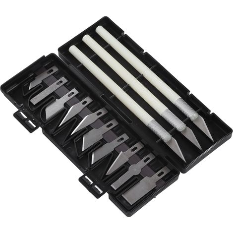 Set mit 3 Präzisionsmessern mit 10 Klingen, Bastelmesser zum Kürbisschnitzen und Modellbau (1/5)