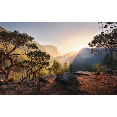 Papier peint panoramique naturel Secret des Yosemite (1/4)