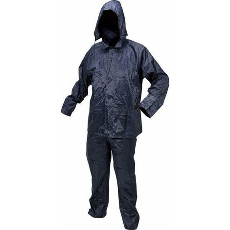 Completo pioggia Vorel XXL blu marina poliestere PVC