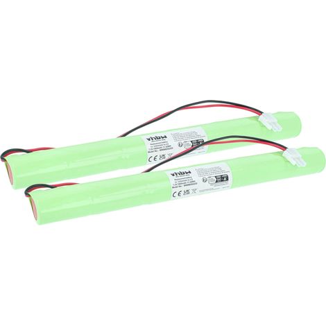 vhbw 2x Akku Ersatz für BAES 329045490 für Fluchtweg, Notfallbeleuchtung (1600 mAh, 7,2 V, NiCd)