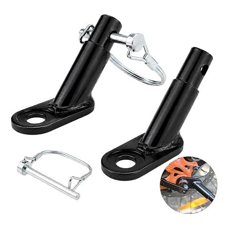 Bicycle Trailer Hitch Hook Metal Bike Hitch with Safety Pin Attachment Rear Axle for Trailer Child Dog Loading