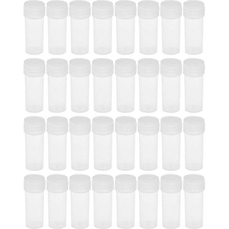 Bouteilles en plastique transparent avec bouchon à vis pour le stockage, lot de 100 petits récipients (1/3)