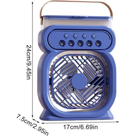 Ventilateur De Brume - Réservoir 450 Ml - Refroidissement Par Brouillard Nano - Pour Bureau Et Dortoir - 1 Pièce (1/5)