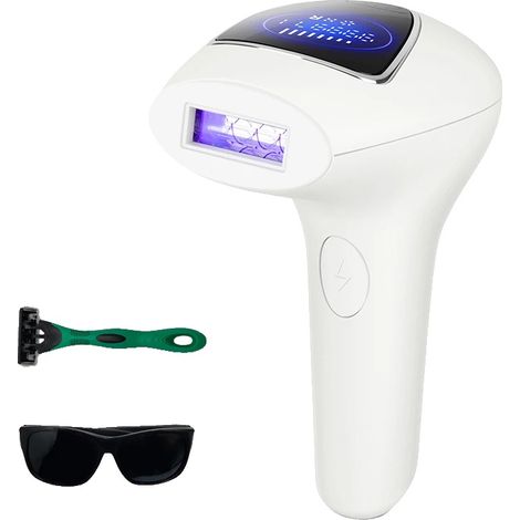 Dispositivo de depilación láser, tecnología IPL, niveles de energía ajustables, 2024-Blanco, Enchufe UE-a (1/2)