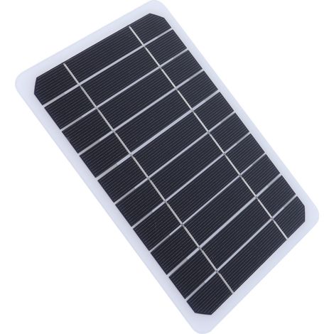 Panneau solaire monocristallin 5W 5V, chargeur de batterie solaire extérieur, alimentation portable pour recharger les téléphones portables. (1/5)