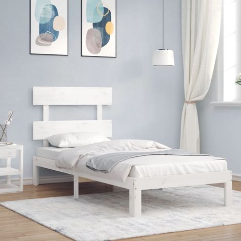 Giroletto senza Materasso Bianco 100x200 cm Legno Massello Pino vidaXL (1/5)