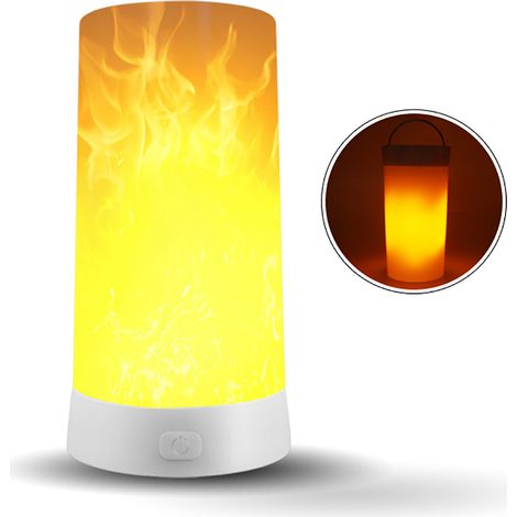 Lampe effet flamme LED avec télécommande, éclairage décoratif ambiance (1/3)