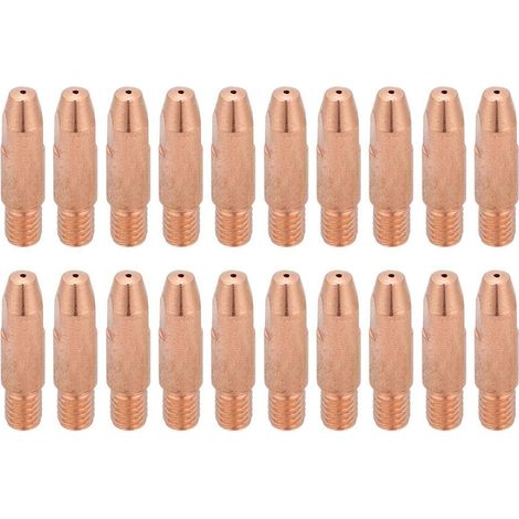 Lot 20 pointes contact M6 – cuivre – 1.2mm – Binzel 24KD – torche MIG/MAG