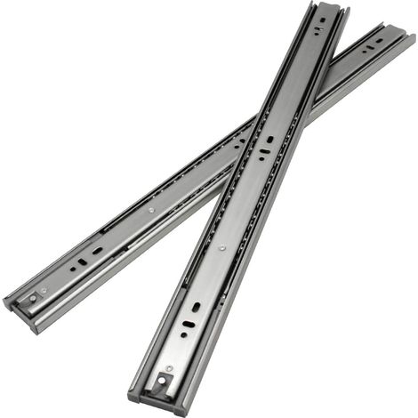 Schubladenschiene 350mm, Tragkraft 45kg, Komplettführungen mit Dämpfung, Kugelführungen, Schubladenführungen, 1 Paar (2 Stück) Komplettführungen