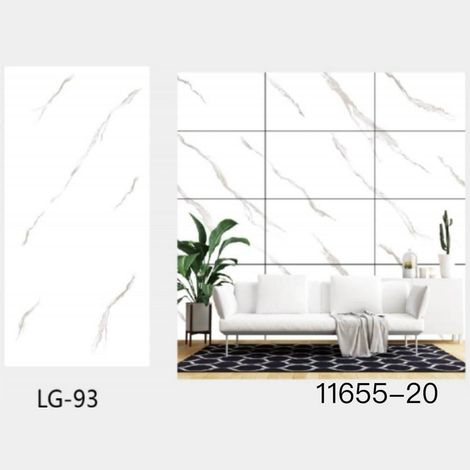 TrAdE Shop Traesio - Pannello Adesivo Effetto Marmo Bianco Striature Pareti Paraschizzi 300x60cm Stanza - (1/3)