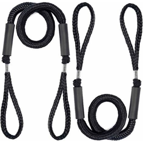 Cordon élastique d'amarrage 124 cm – Longueur étirée 170 cm – Pour kayak, jet ski, bateau à moteur – Lot de 2 cordons (1/5)