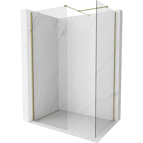 Mexen Kioto-X pantalla de ducha Walk-in 150 x 110 cm, transparente 10 mm, dorada - 800-150-202-50-00-110-X (1/5)