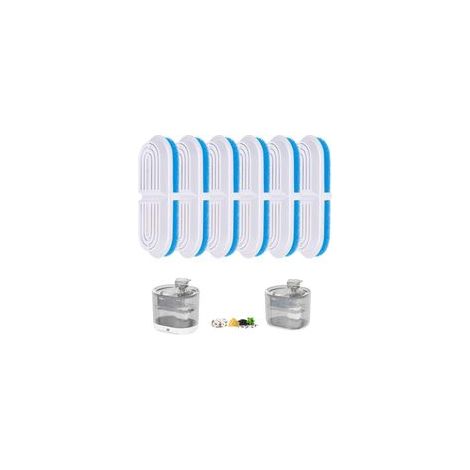 6PCS Filtre Fontaine a Eau pour Chat Nouveau Filtre Fontaine Eau Chat à Quadruple Action Filtres Remplacement pour HAPUP Fontaines à Eau pour Chats (1/4)