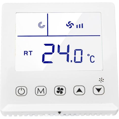 AC220V 8835F Thermostat, Wandschalter mit Lüftungsfunktion für Klimaanlagen, Hotel-Temperaturregler, Klimaanlagensteuerung (1/5)