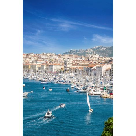 Tableau sur toile côte Marseille 30x45 cm - Impression sur Toile Murale Décorative - Image imprimée en HD sur Toile - Toile sur Châssis en Bois FSC - Fabriqué en France