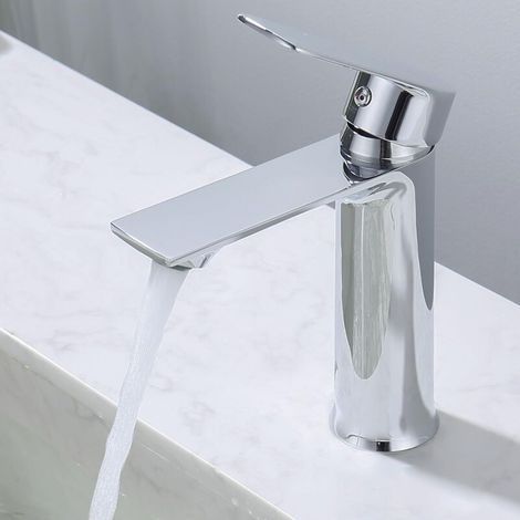 Mitigeur Lavabo Robinet Salle de Bain Mitigeur Vasque Robinet Lave Main Robinetterie Acier inoxydable (1/5)
