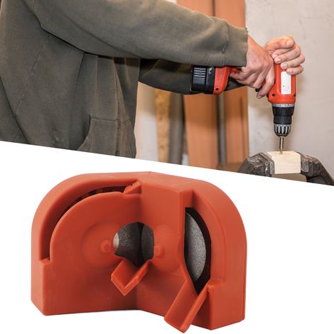 Afilador de brocas portátil multifunción de color naranja (nylon/cerámica/acero, 3 accesorios) (1/5)