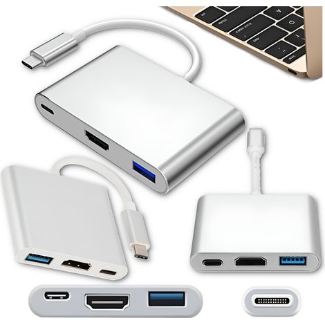 Adattatore hub USB-C a HDMI / USB 3.0 / USB-C, docking station multiporta Type-C (1/5)