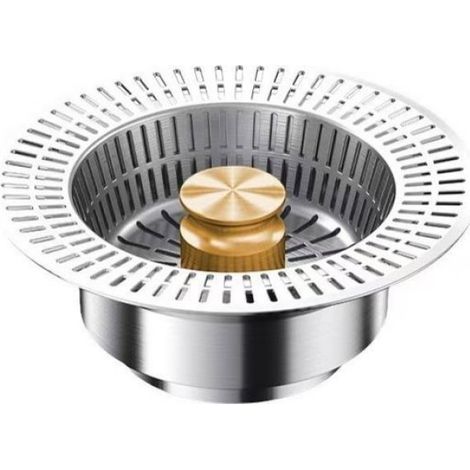 Bouchon Evier - Acier Inoxydable - 3 En 1 Obstruction Odeurs - Cuisine Lavabo - 1 Piece