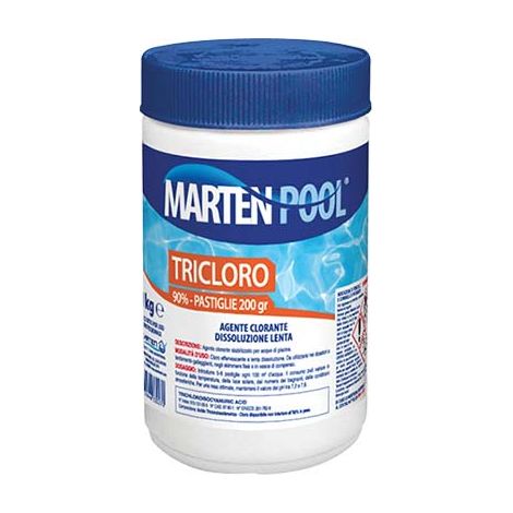 TRICLORO X PISCINA PASTIGLIE MARTEN - KG 1=5XGR 200- 3 pezzi