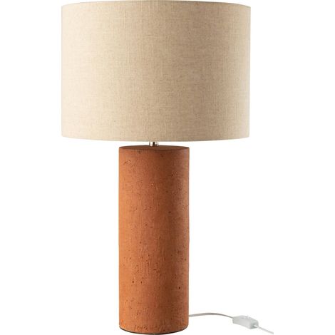 Lampe en terre cuite rouille ambiance chaleureuse et naturelle - Terre cuite rouille naturelle (1/4)