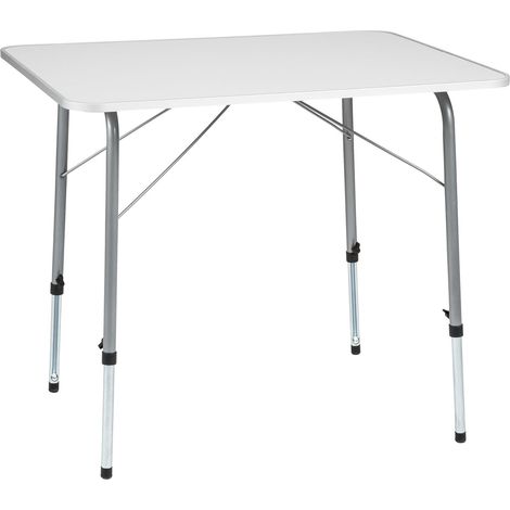 Mesa de picnic plegable mesa de camping plegable aluminio para exterior ligera y compacta mesa antigua mesa de comedor mesa tapizada altura ajustable 80 x 60 x 68 cm 2008249 (1/3)