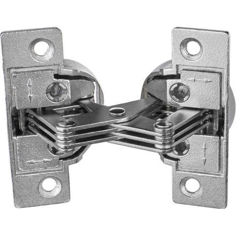 Charnière de Meubles à Vis - GS 45  Charnière pour 45° Onglet  Angle D'Ouverture 135°  Acier Nickelé -1 Pièce - Charnière de (1/4)