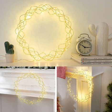 Guirlande lumineuse LED ronde à piles pour la maison, le jardin, les fenêtres, les mariages, les fêtes, Noël, décoration intérieure et extérieure (1/5)
