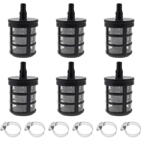 Lot de 6 filtres à eau en acier inoxydable de 1,9 cm à 1,27 cm pour tuyau d'arrosage et pompe à sédiments (1/5)