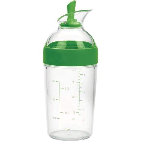 Bouteille d'assaisonnement manuel universel 240 ml de vinaigrette anti-éclaboussures (vert)