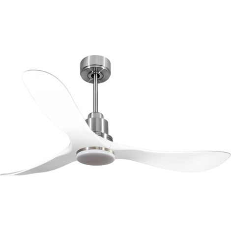 Ventilatore da soffitto Reversibile Termostato Dimmabile Wifi Motore CC Tetti inclinati Telecomando Luce a tre toni Hypersilence Memoria PURLINE TongaD132C04LED67078