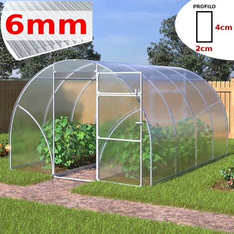 Serra Volcan Plus 3x10m con copertura policarbonato alveolare 6mm (1/5)