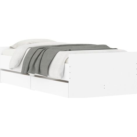 Estructura de cama con cajones blanco 100x200 cm vidaXL (1/4)