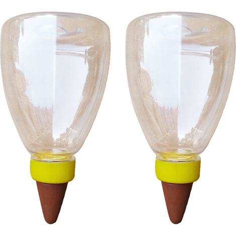 Boule D Arrosage Automatique - En Argile Et Plastique - Pour Plantes En Pot - Convient Balcon Bureau Jardin - Lot De 2 (1/5)