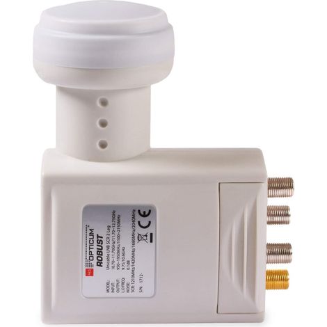 Convertidor opticum UNICABLE LNB SCR 3 robusto ganancia superior 57 dB