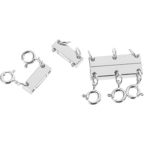 Lot de 2 fermoirs pour colliers superposés, connecteurs pour bijoux DIY, fermoirs pour colliers superposés (1/5)