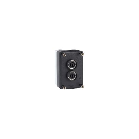 Pulsantiera completa, Harmony XALD, grigio scuro, pulsante bianco a filo ghiera/nero, 22 mm, 1NO + 1NC - XALD223