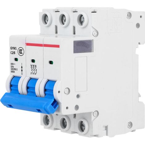 Disjoncteur miniature GYM1-DZ47S tripolaire longue durée IP20 UE 400 V CA 25 A (1/5)