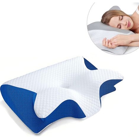 Oreiller de soutien cervical pour soulager les douleurs cervicales, oreiller ergonomique en mousse à mémoire de forme pour un sommeil réparateur