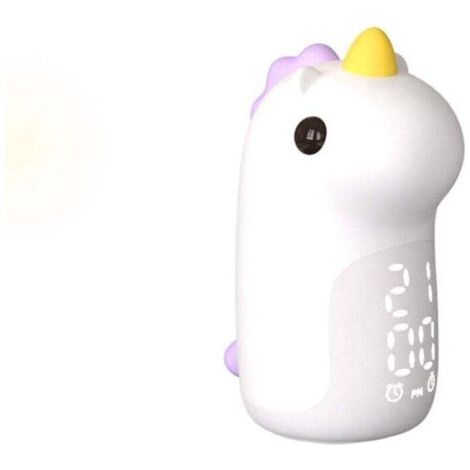 Kids Wake Up Light Sveglia con luce unicorno carina, snooze, luce notturna ricaricabile a 3 colori, dimmerabile, controllo touch, regalo per bambini, ragazze e ragazzi