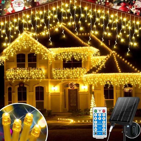 2500mAh Solaire Guirlande Lumineuse Extérieure,25+5M 800LED Guirlande LED étanche Noel Extérieur, Avec 8 modes & minuterie et mémoire Deco Noel Extérieur (1/5)
