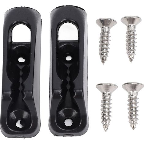 UPALDHOU Taquet de Palourde de Bateau, Taquet de Palourde de Corde de Bateau Taquet de Palourde de Fixation Stable Antidérapant en Nylon pour Les Navires de Yachts Noir (44 X 13 mm / 1,73. (1/5)