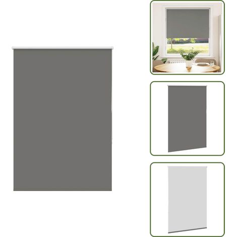 vidaXL Verdunkelungsrollo Grau 100x175cm Stoffbreite 95,7 cm Polyester (1/5)