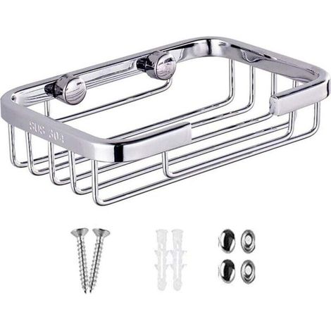 [JAMAIS UTILISÉ]Porte Savon Mural Inoxydable 304 Distributeur Douche Plateau Éponge Robuste Salle de Bain Cuisine