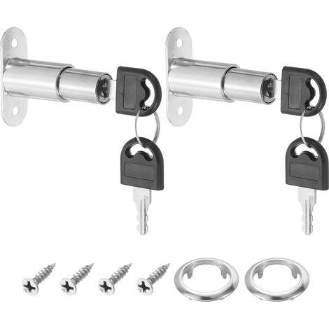 2 Pcs Verrou Poussoir 32mm 1-1/4 Pouce en Alliage de Zinc (1/5)