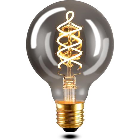 Ampoule Edison Vintage E27, Ampoule Led Rétro Dimmable 4W Lampe LED Blanc Chaud 2700K Ampoule Led E27 Idéale pour l'éclairage nostalgique et rétro de la maison Café Bar (1/5)