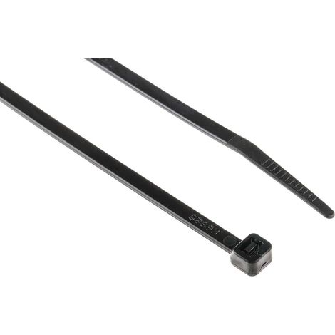 Serre-câble RS PRO Noir en Nylon 66, 203mm x 4,6 mm ( Prix pour Sachet de 1000 ) (1/2)